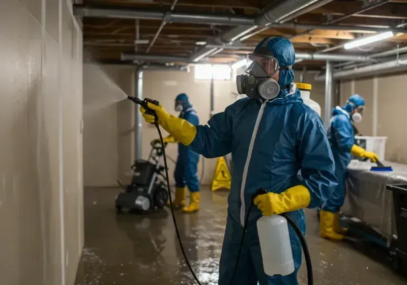 Basement Sanitization and Antimicrobial Treatment process in Morganton, NC